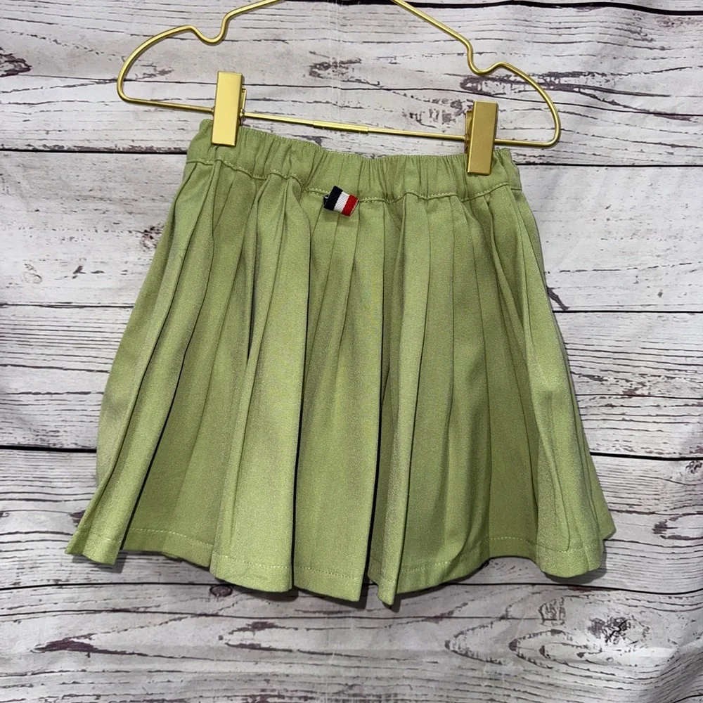 Sage Green Pleated Skirt Size 6-7